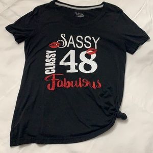 Sassy Classy Fabulous 48 Black Tshirt Medium